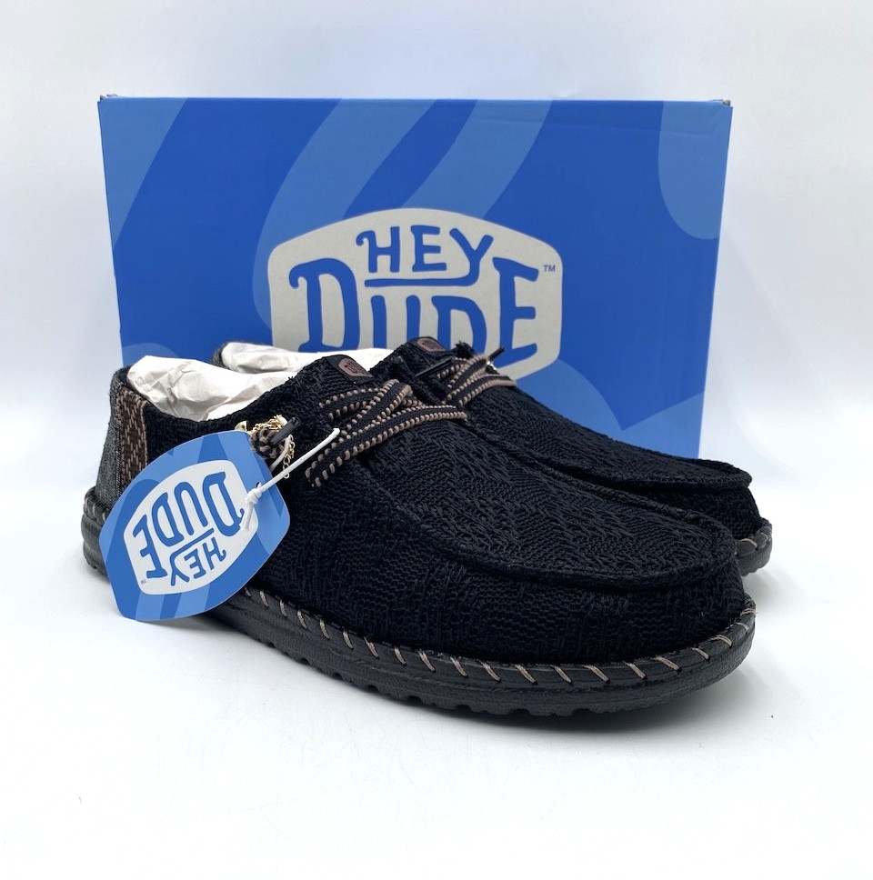 Hey Dude WENDY BOHO KNIT Women’s NEW Casual Loafer Black Multiple Sizes