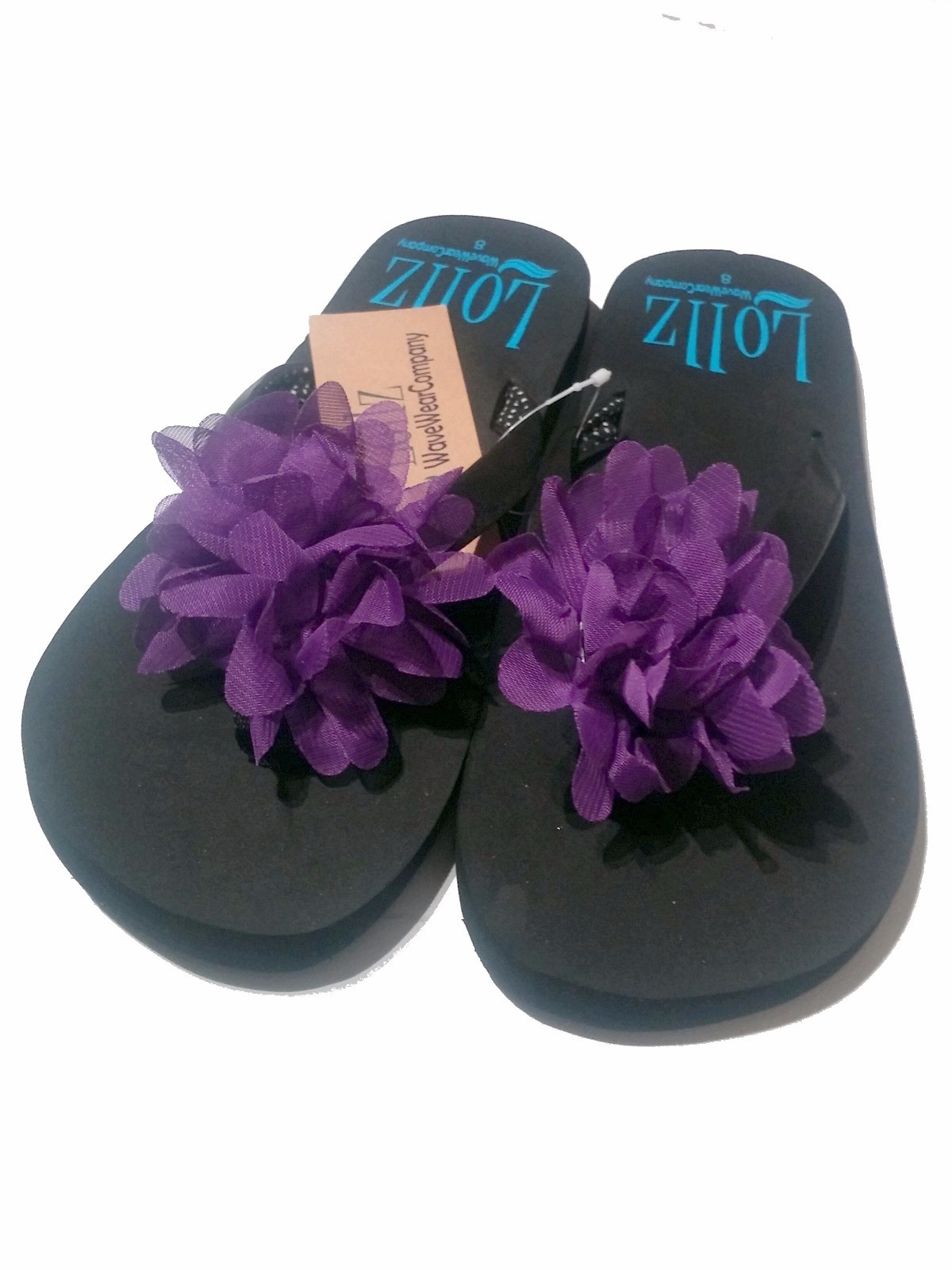 Arch Support Flower Accent Flip Flops Sandals Womens Pink Black Brown 6 7 8 9 10