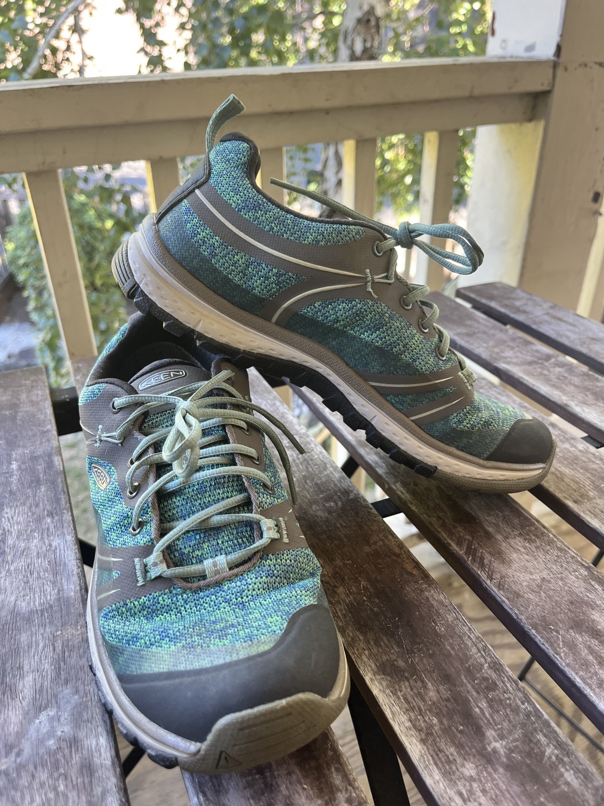 Keen Terradora II Waterproof Green Mesh Low Top Waterproof Hiking Size 7.5 Wmn’s