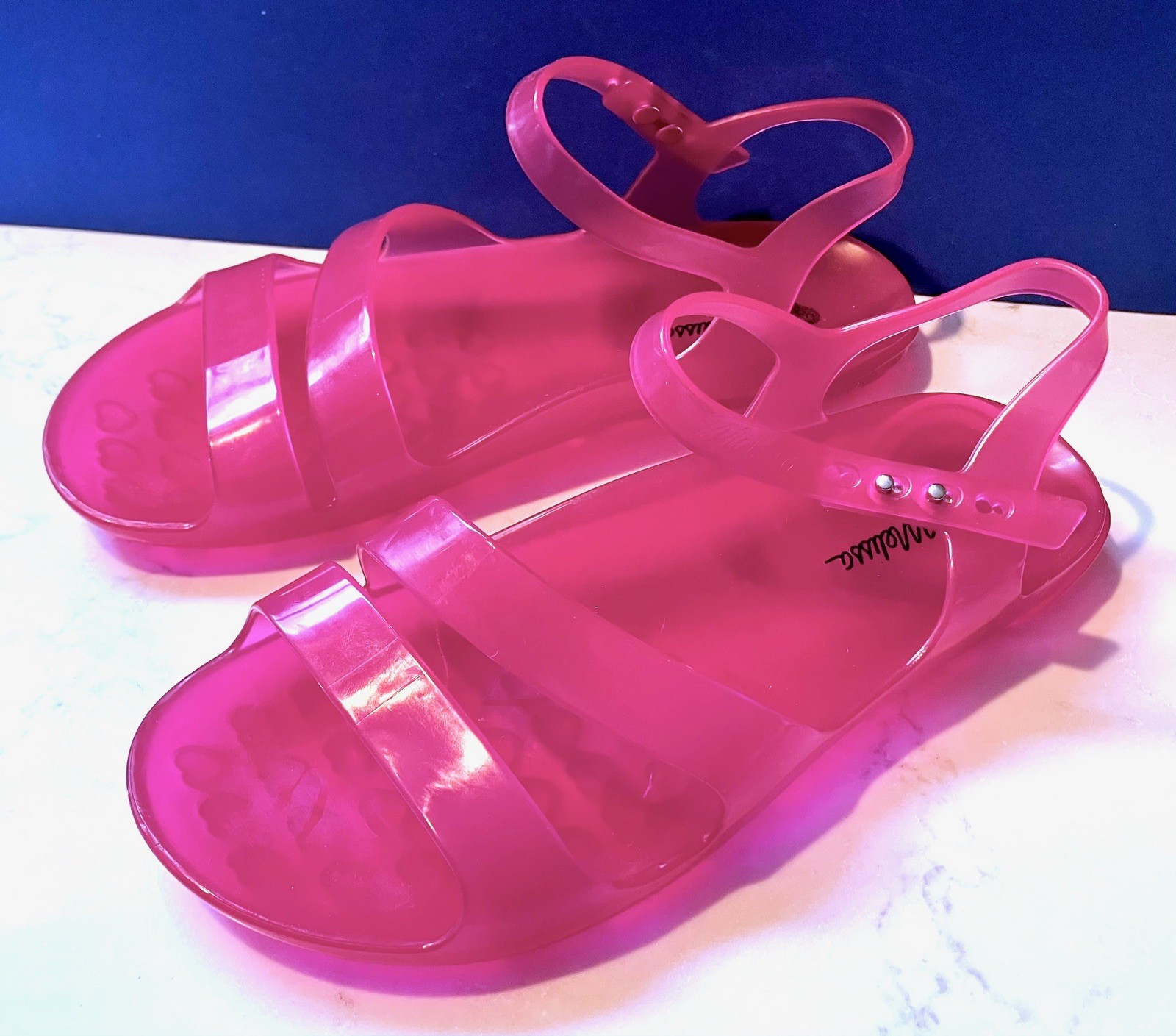 Melissa FUCHSIA PINK. Jelly SANDALS. Ankle Strap. WOMENS’ Size 6. New in Box