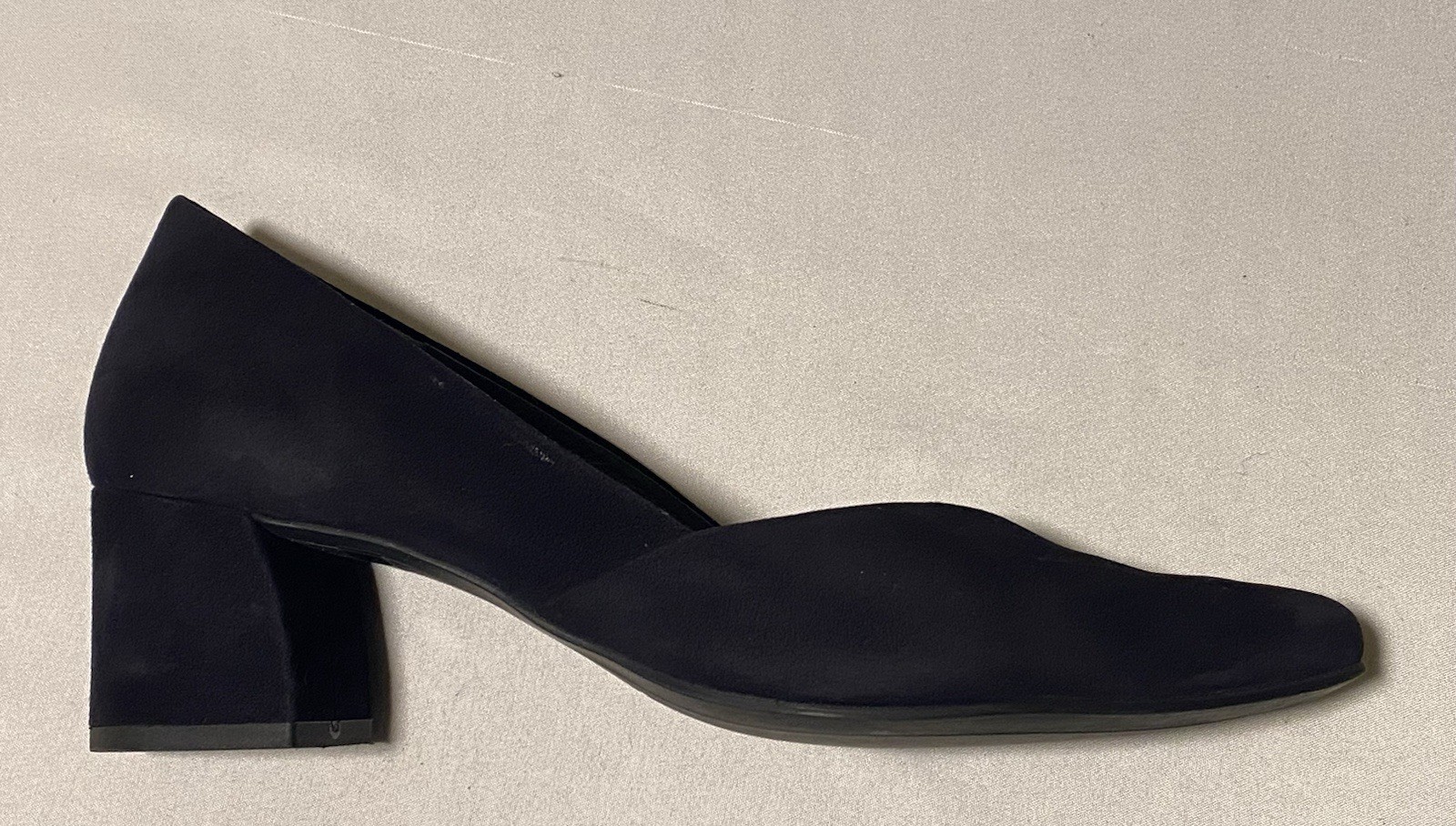 Paul Green Suede Navy Pointed Pumps BlockHeel Women Shoes UK6/US8.5 Made Austria