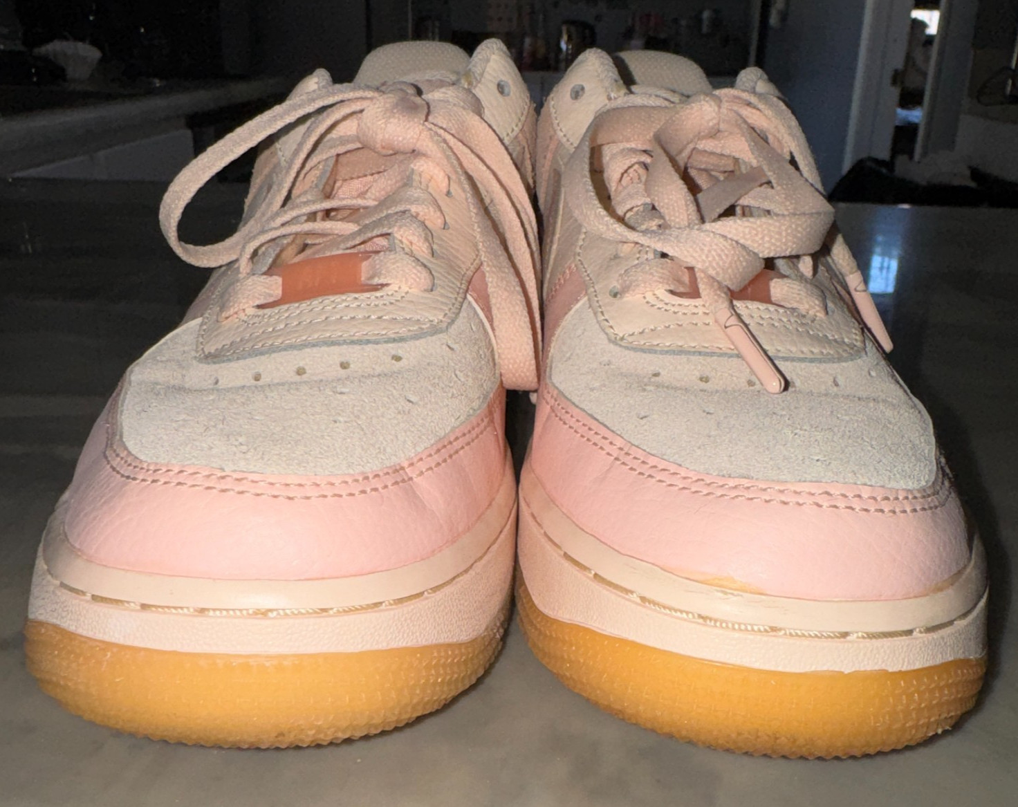 Nike Air Force 1 ’07 Premium Washed Coral Rose Gold Guava Ice Women’s 8.5 896185