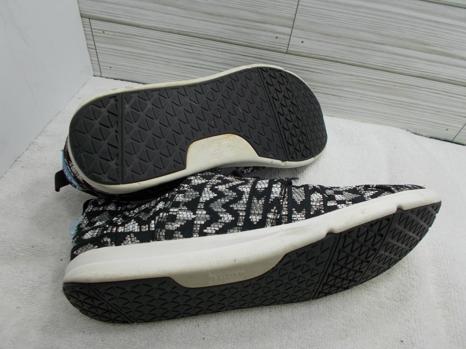 Toms Del Rey Black & White Women’s 7 Shoes