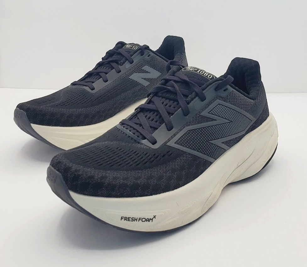 New Balance Womens (8.5 Medium B/M) 1080 V14 Black Running Shoes Excellent