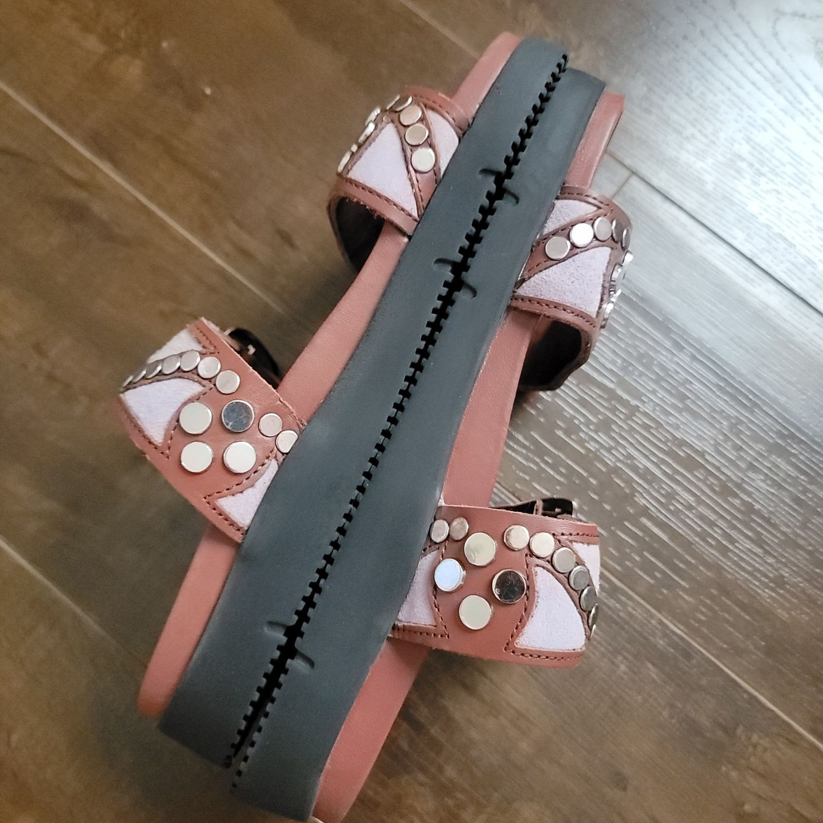 Free People Revelry Sandals Slides Studded Boho Casual Festival Womens 7 New