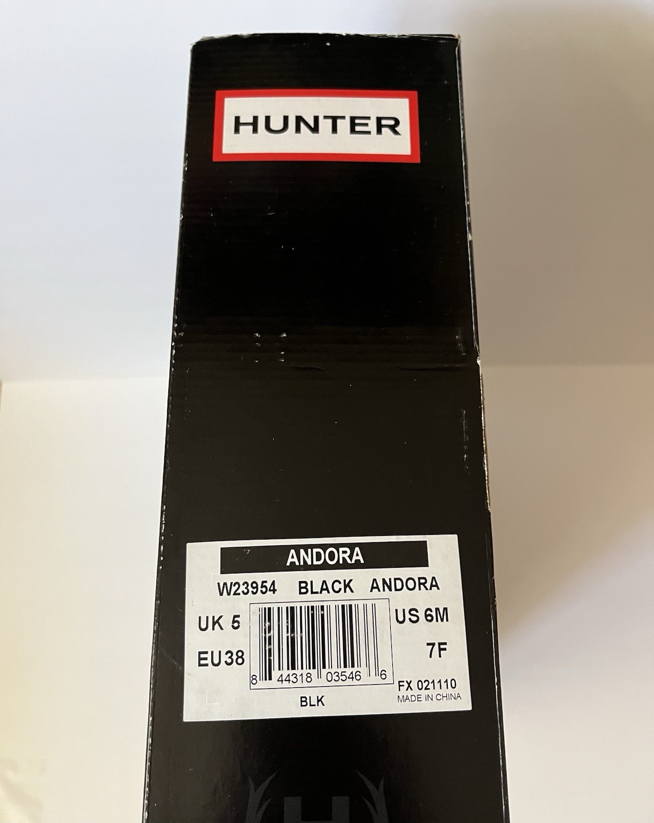 Hunter Andora Black Rain Boots Womens 7 Tall Wedge Heel Buckle Waterproof 23954