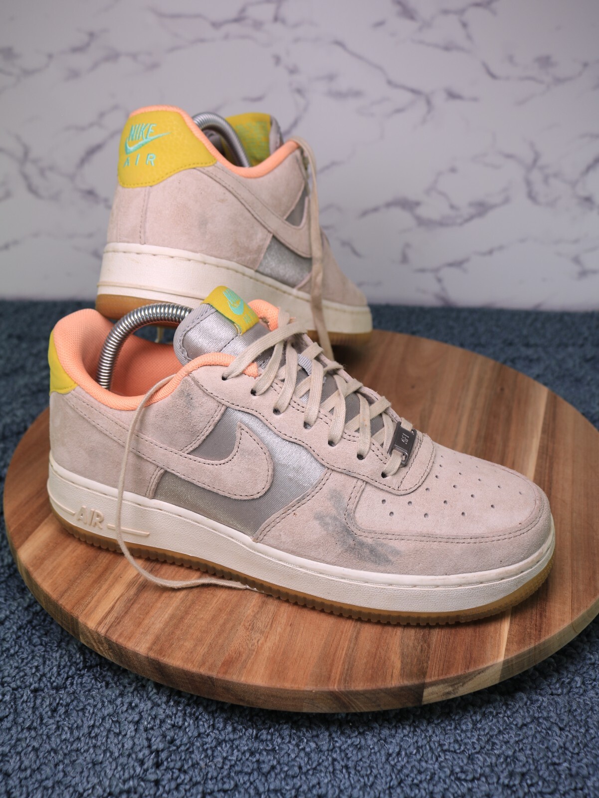 Nike Air Force 1 ’07 Premium Athletic Sneakers Pink Silver 616725-004 Women Sz 8
