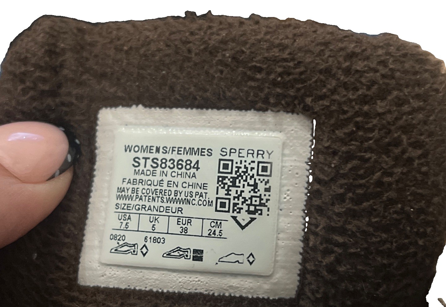 Sperry Saltwater STS83684 Duck Boots Leather Faux Fur Lace-Up Zip 7.5/38