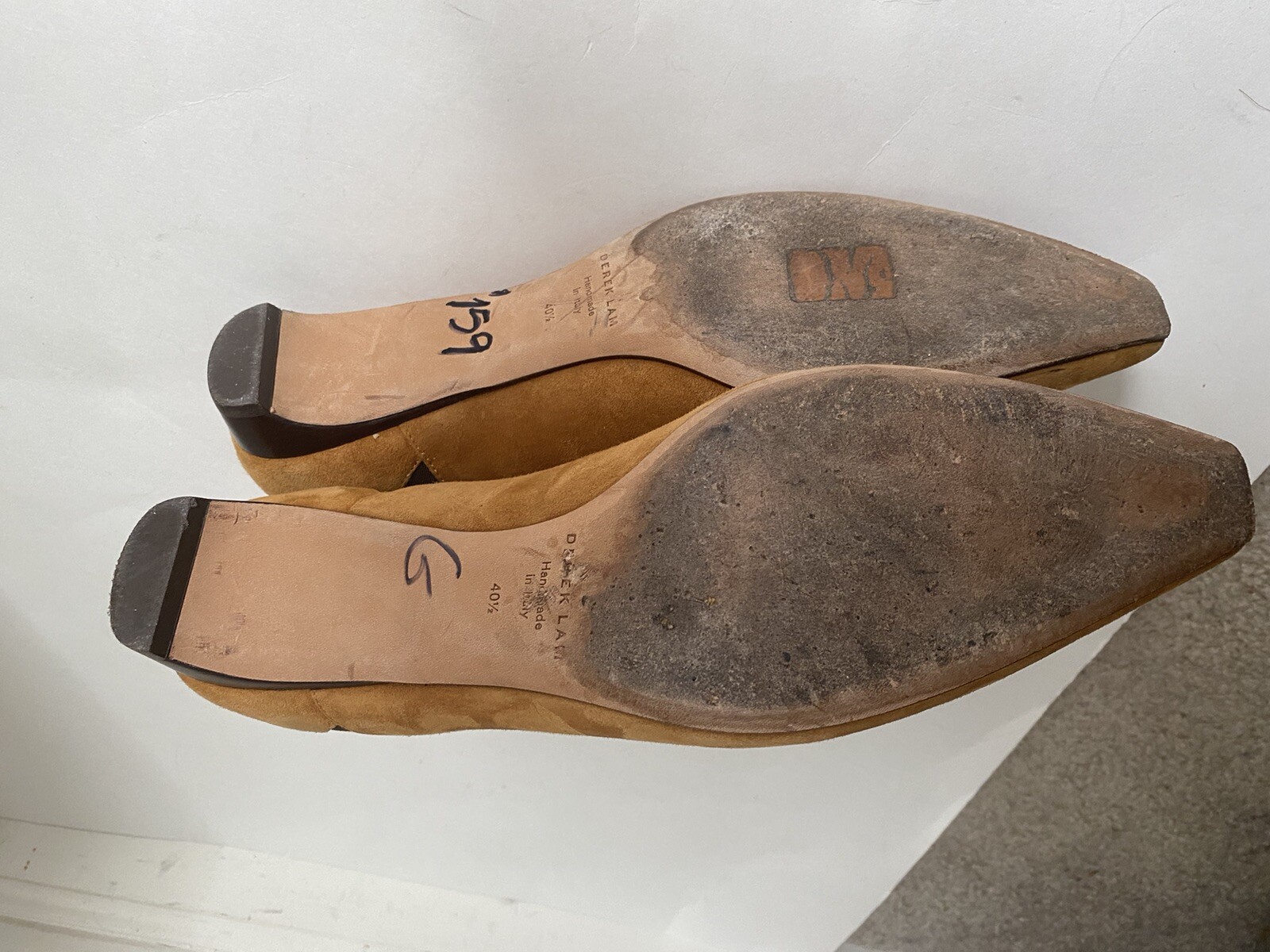 DEREK LAM Stevie Suede Ankle Boots Kitten Heals Sz. 40 1/2 Italy