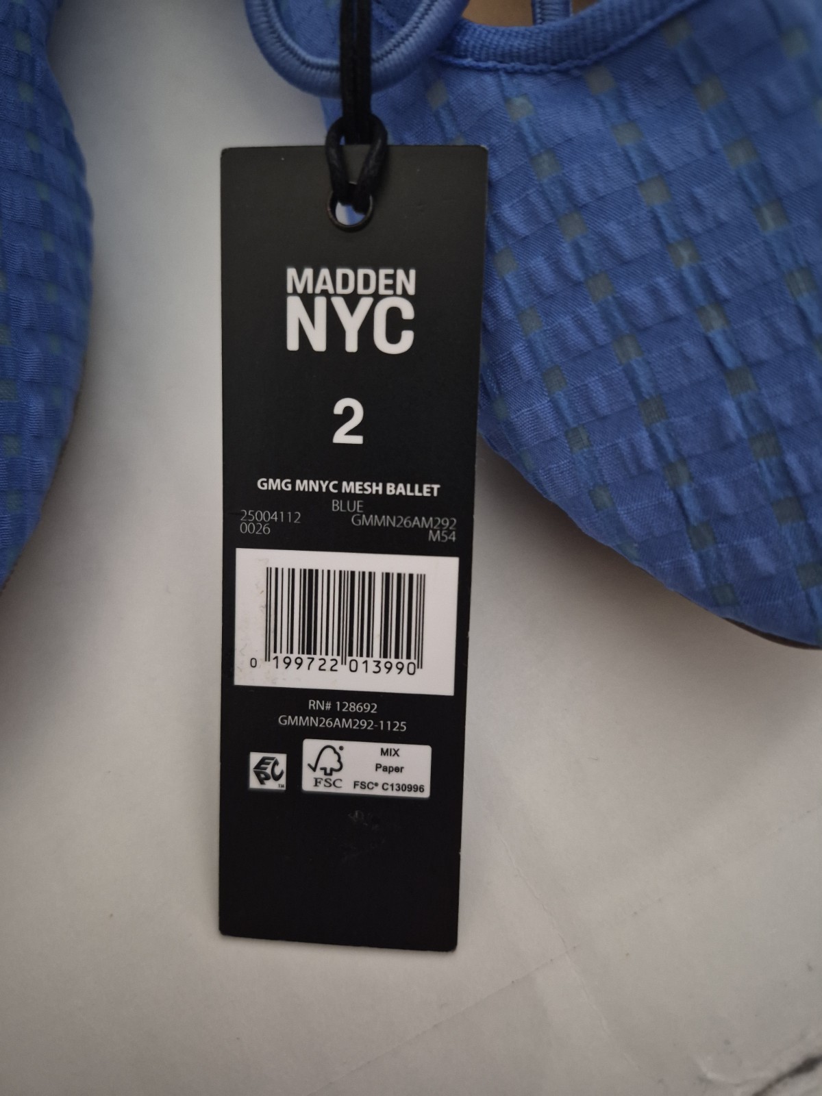 Madden NYC Women’s Blue Flat Toed Size 2