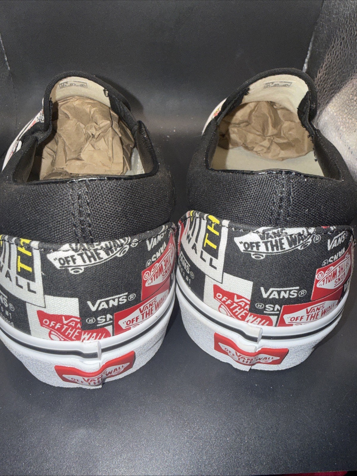 Size 11.5 – VANS Classic Slip-On Label Mix, VN0A4BV3V9A, New Without Box!
