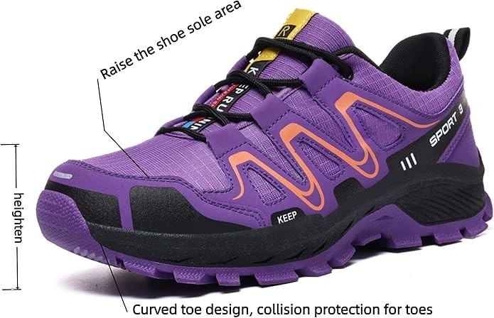 Waterproof Hiking Shoes for Women Lightweight Non-Slip Trails Walking Shoes