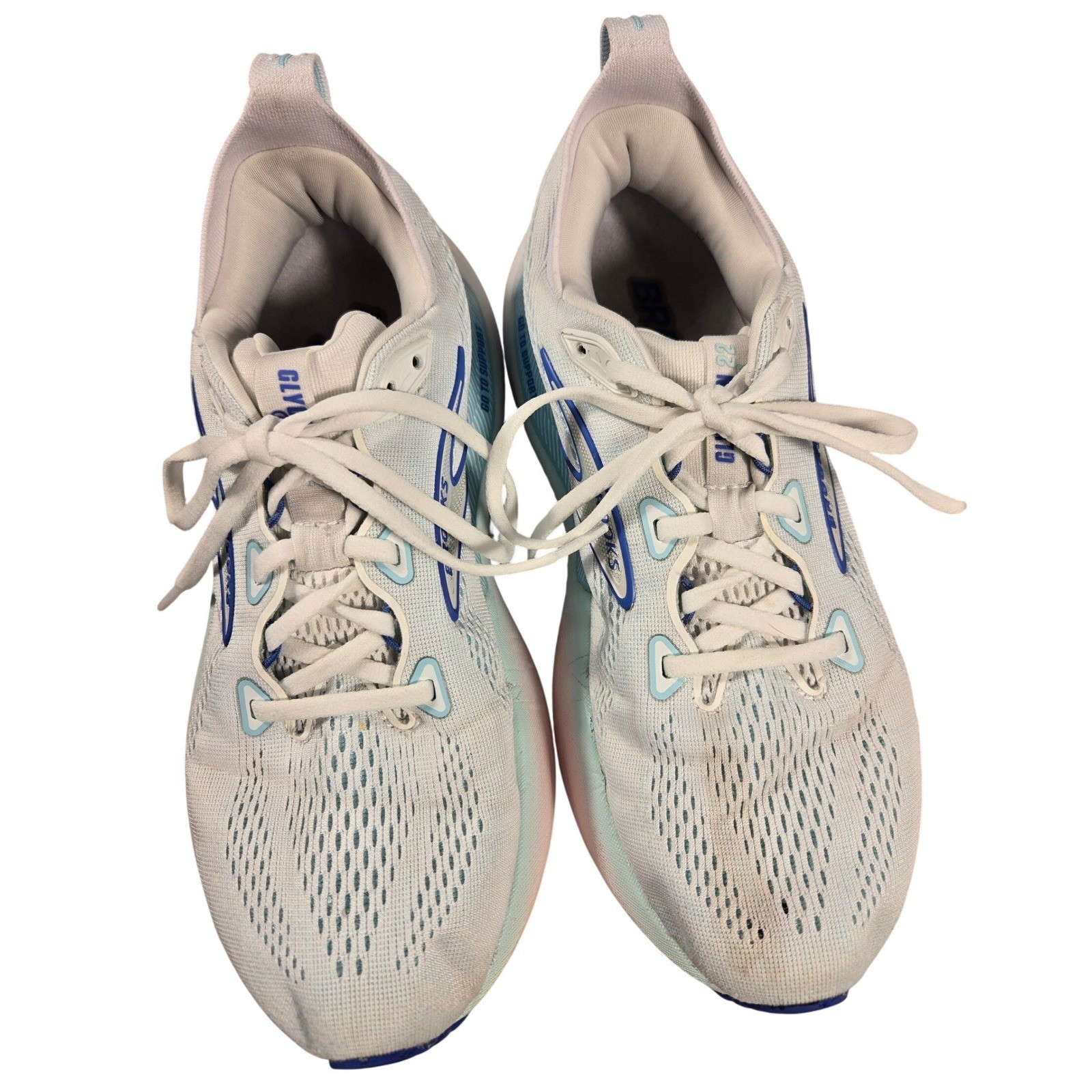 Brooks Glycerin GTS 21 Running Shoes Womens Blue White DNA LOFT v3 Support