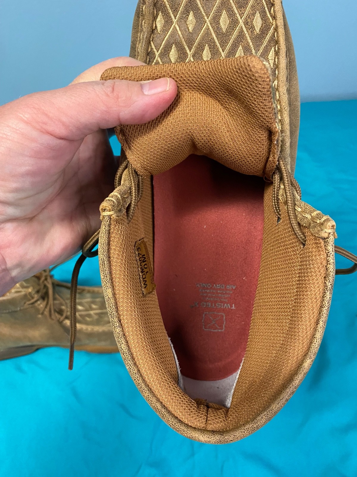 TWISTED X Woman 10M Driving Moccasins Bomber/Tan Size: 10 Width: M