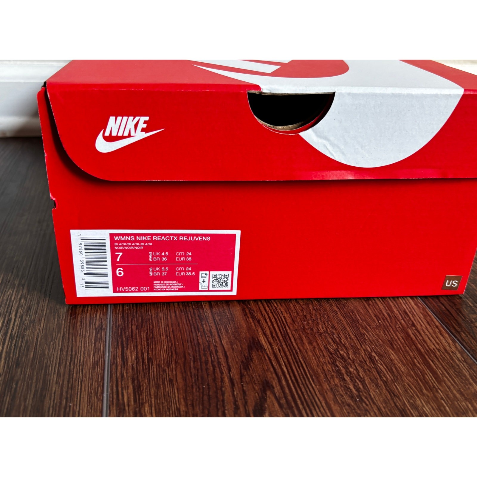 Nike Empty Shoe Box Red White Replacement Box Only Sneaker Storage Display Sz7