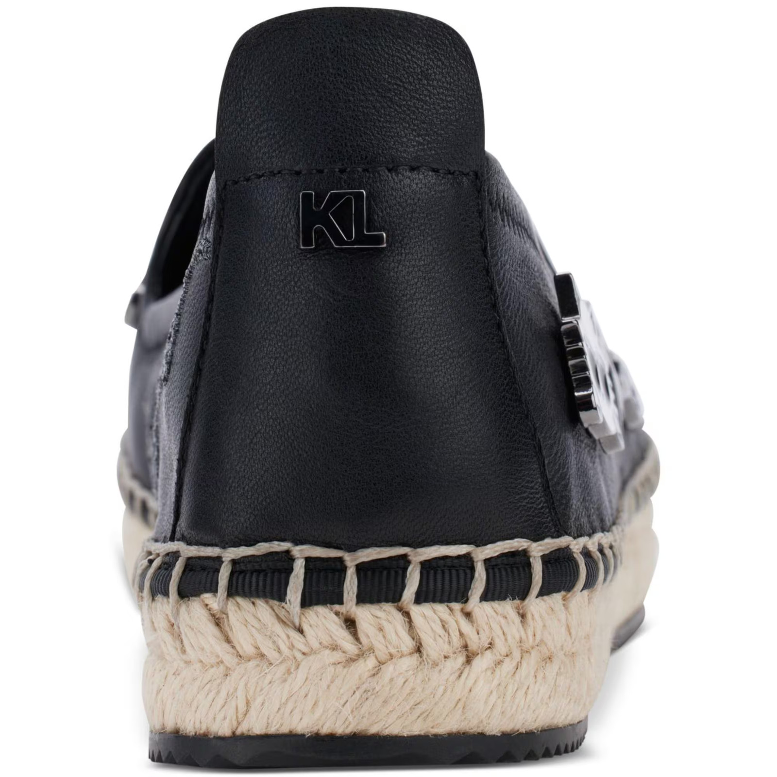 KARL LAGERFELD PARIS Michaela Embellished Slip-On Espadrille Flats Bright White