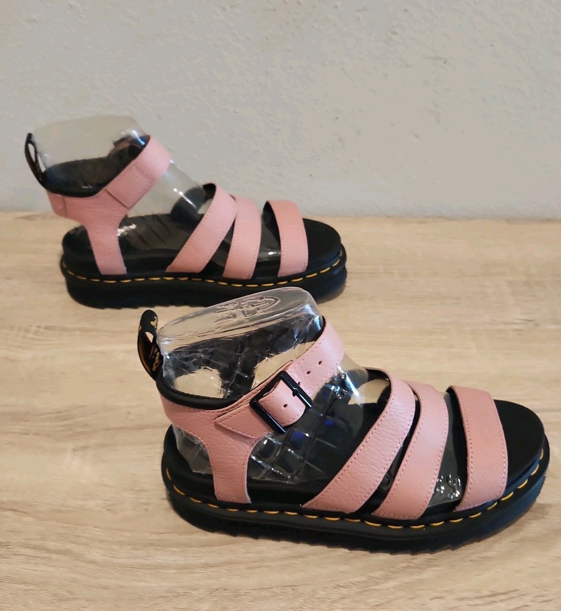 Dr. Martens Blaire Platform Sandals Womens Size 8 Pink Leather Straps