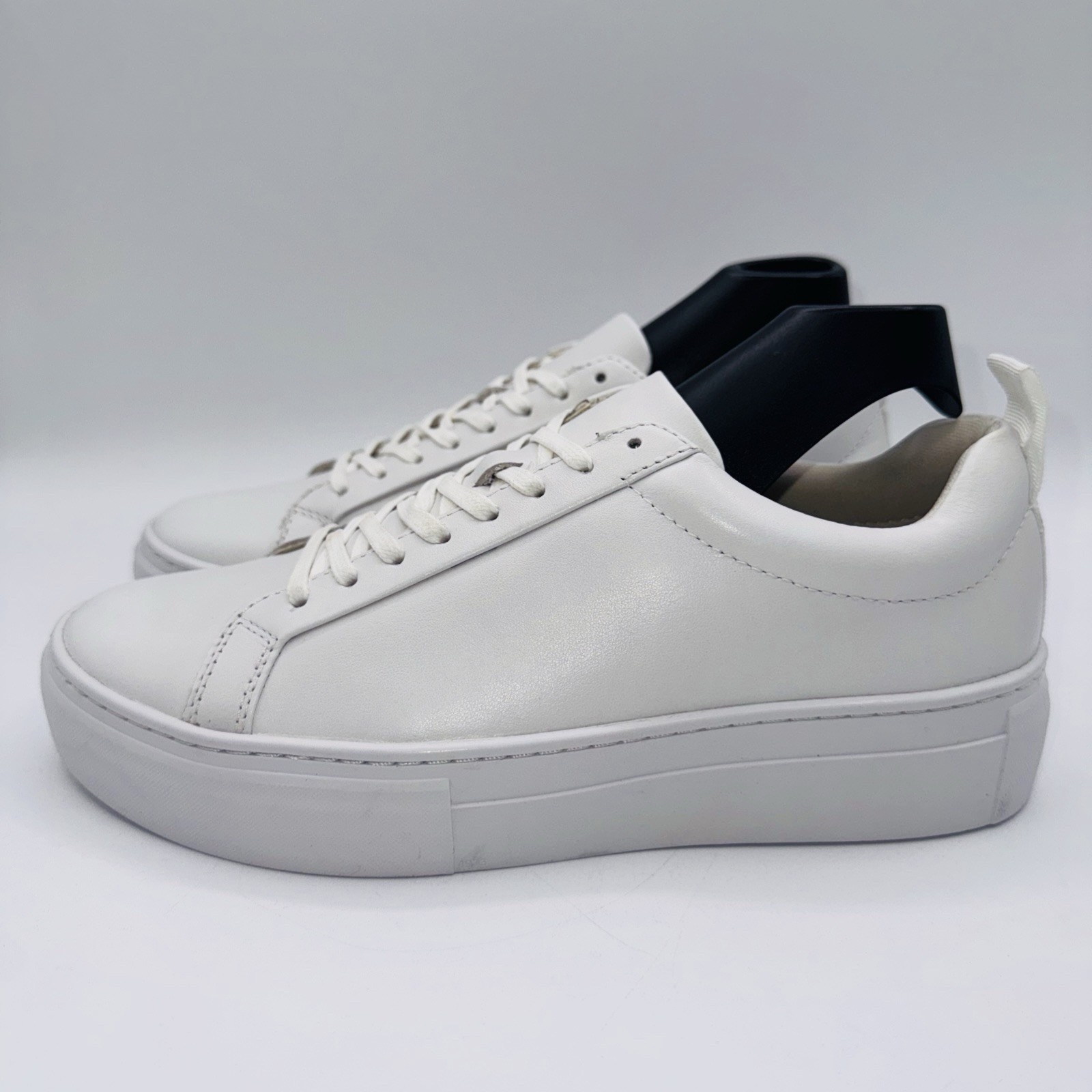 Vagabond Zoe Platform Sneakers Womens Size 8 EU 38 White Leather
