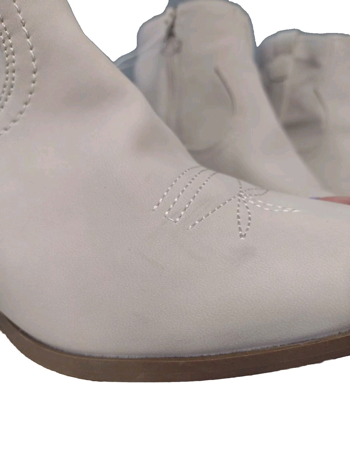 Dolce Vita Western Boots Woman’s 8.5 Ankle Beige Smooth Faux Suede Cowboy Shoes