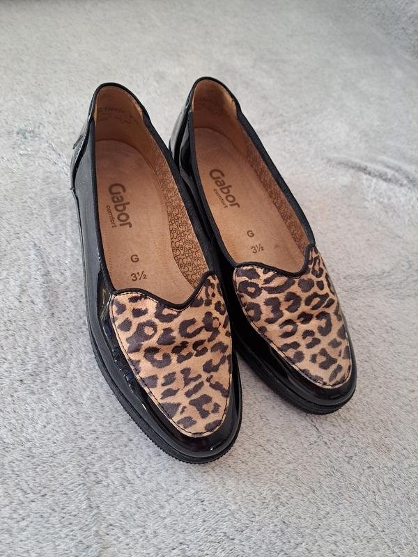 Women Gabor loafers black synthetic leather 35.5