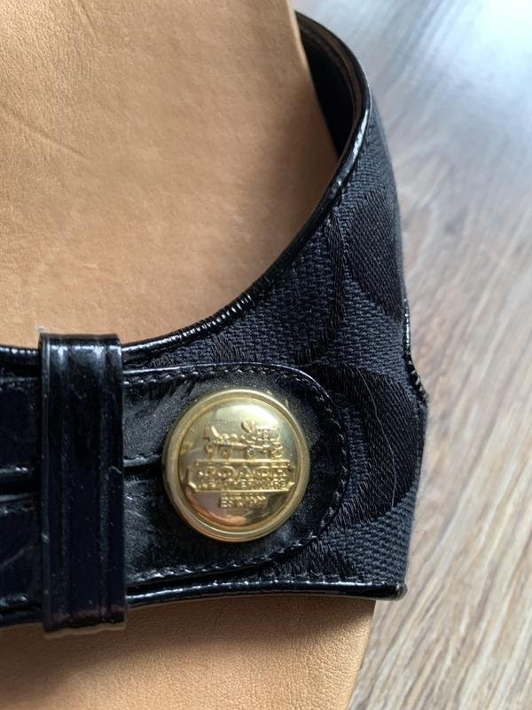 Women Coach Sabots Black Leather 38