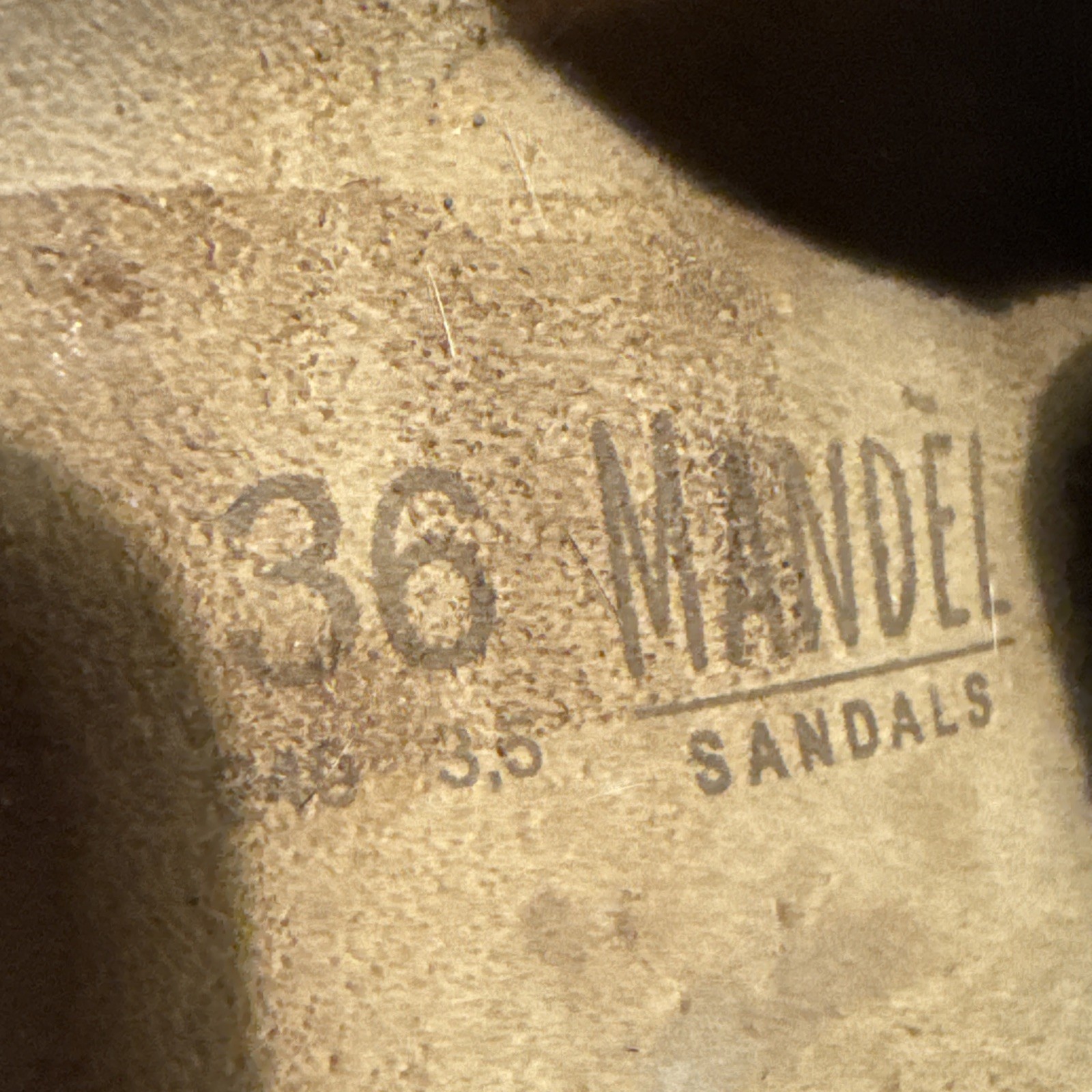 Mandel Sandals Sabot Clog EU 36, US 6 NOE Grey Felt Faux Cowhide Strap Cork $85
