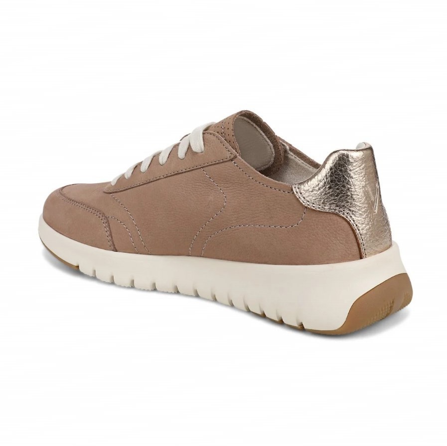 VIONIC Women Uptown Sneaker, Desert Sand Nubuck (NEW)