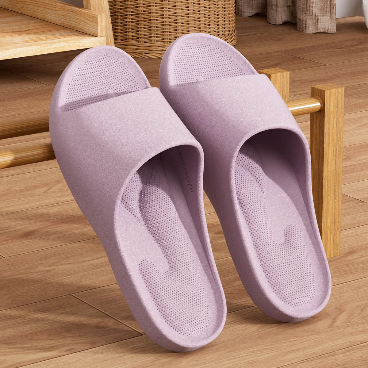 Couple Slippers Soft EVA Non-slip Slides Lightweight Breathable Indoor Bath