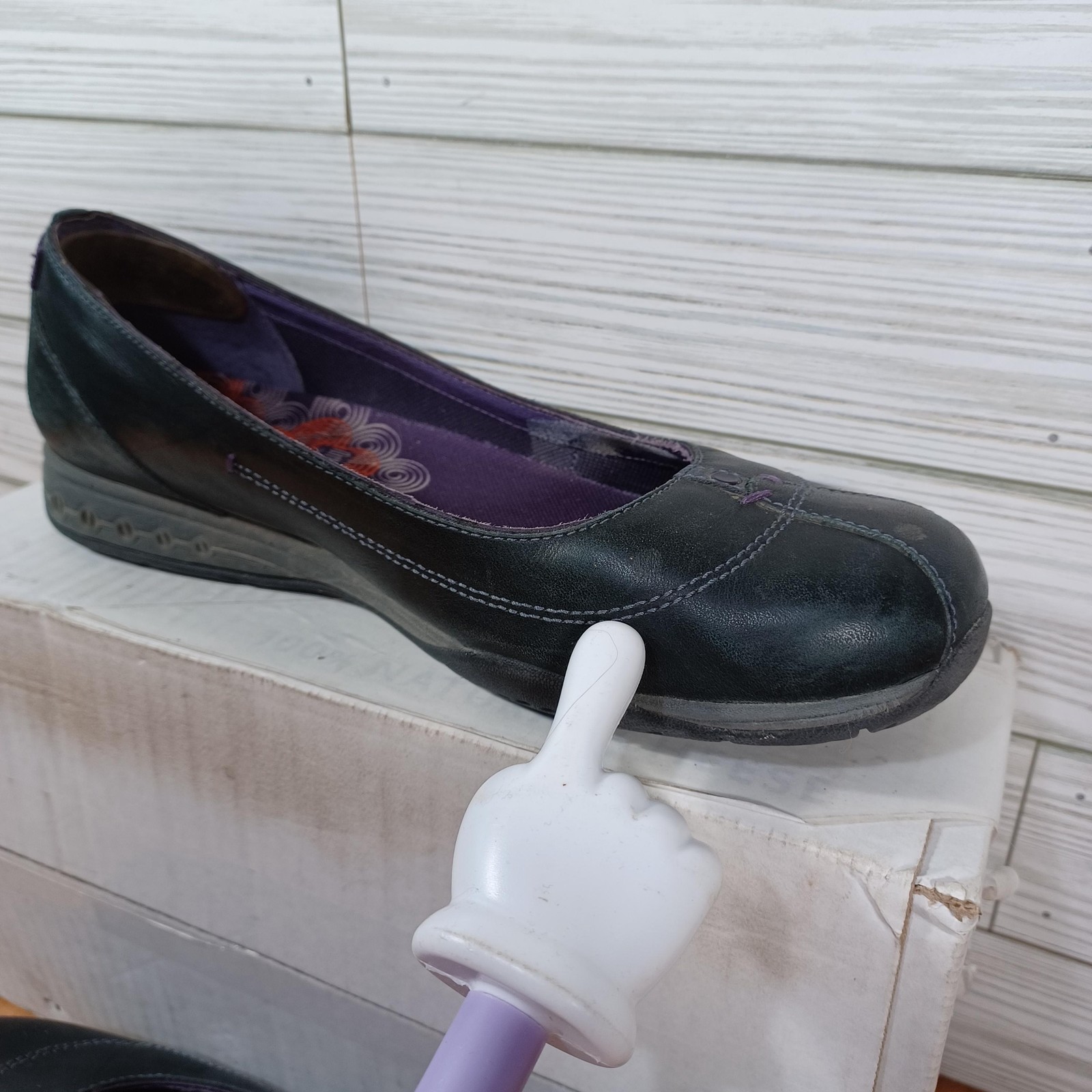 Merrell Charm Ballet Flats Womens 9 Black Leather Cushioned Lined Casual Walking