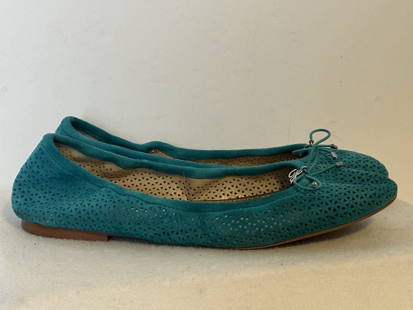 Sam Edelman Felicia 2 Women sz.9.5 Slip On Ballet Flats Shoes Blue Suede Leather