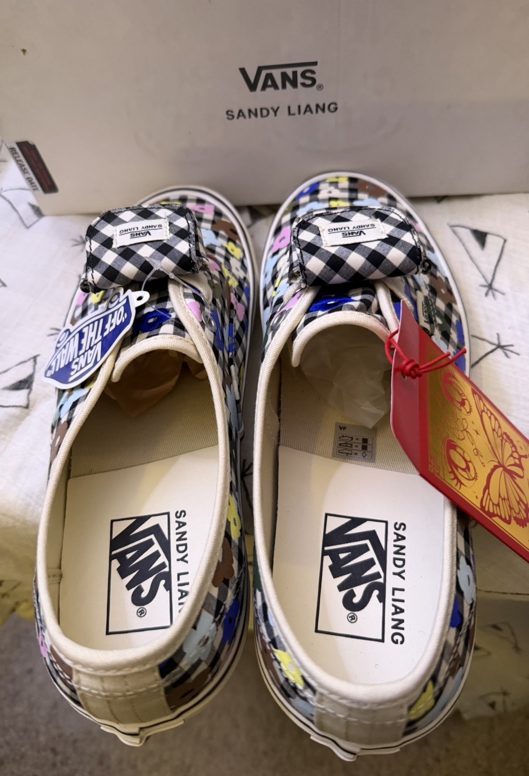 Vans x Sandy Liang Authentic 44 DX Gingham Floral Checkerboard Men’s 10.5 NIB