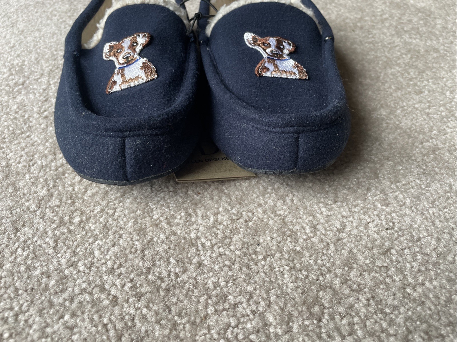 ED ELLEN DEGENERES Winslett Lagoon Limited Edition Dog Collection Slippers M 7/8