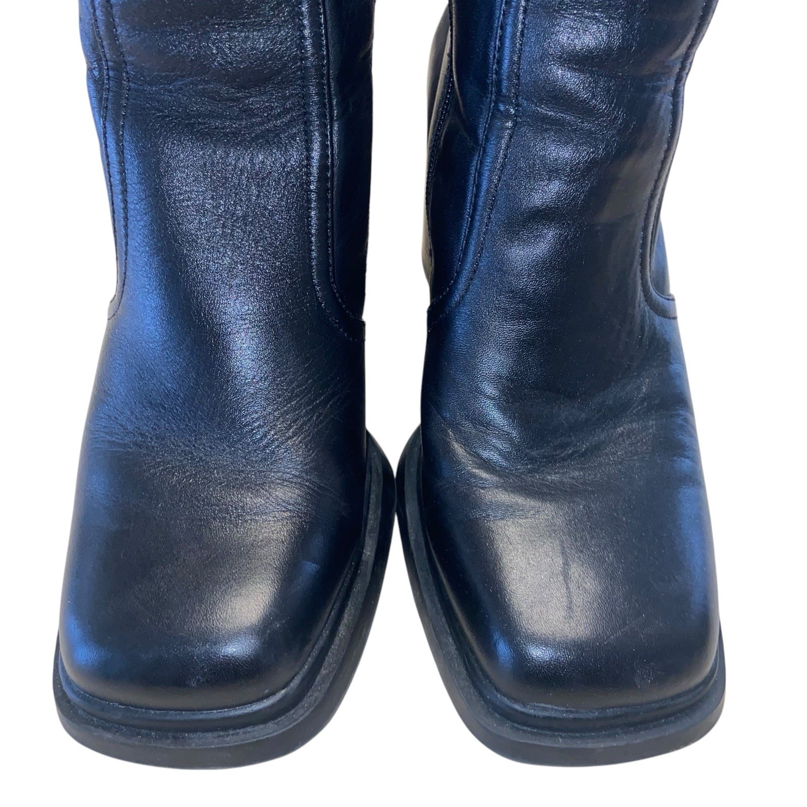 Vintage American Eagle Boots Womens Sz 10 Leather Goth Heel Platform 90s Y2K