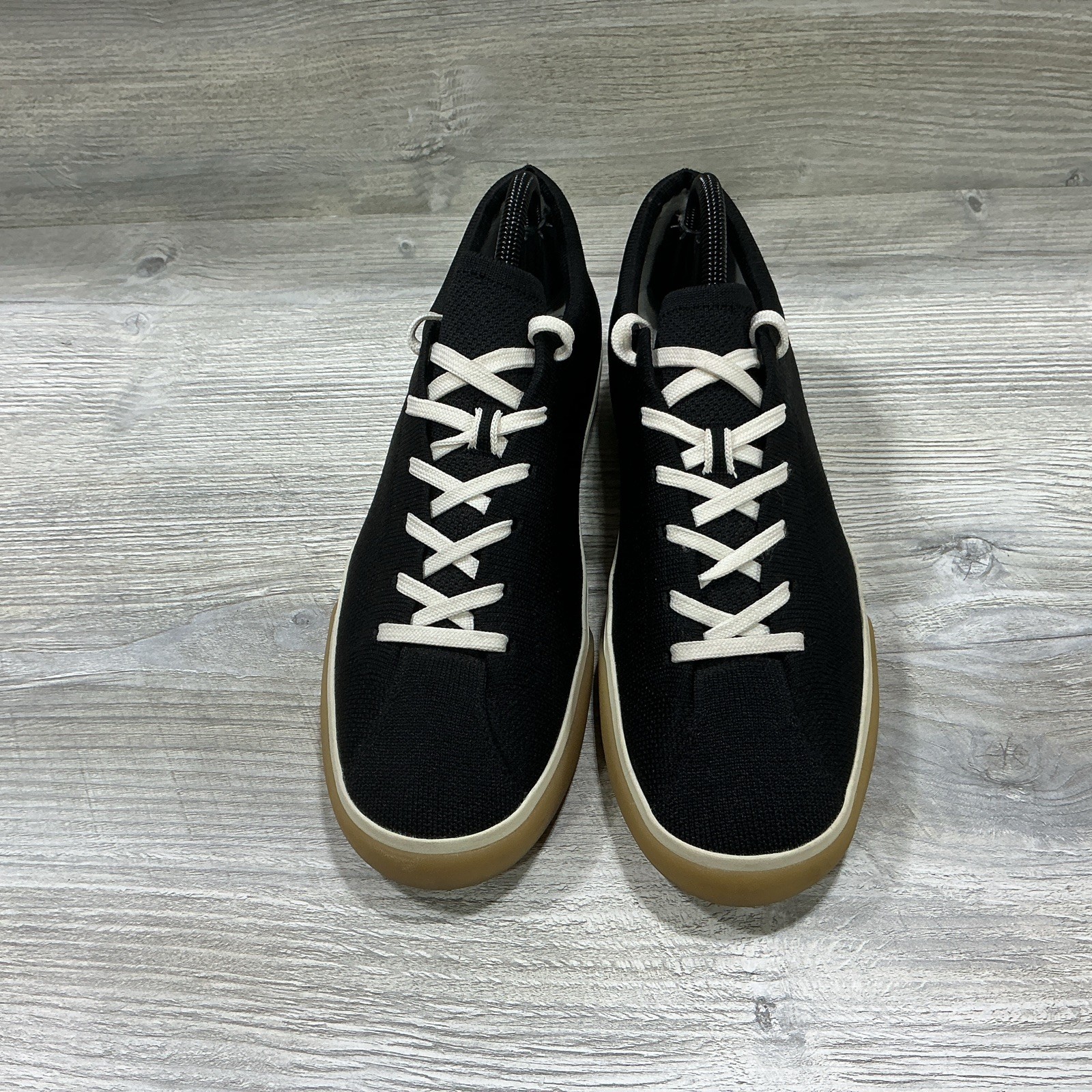 Rothy’s The Lace Up Sneaker Soft Flexible Knit Comfort Cushion Black Womens 10.5