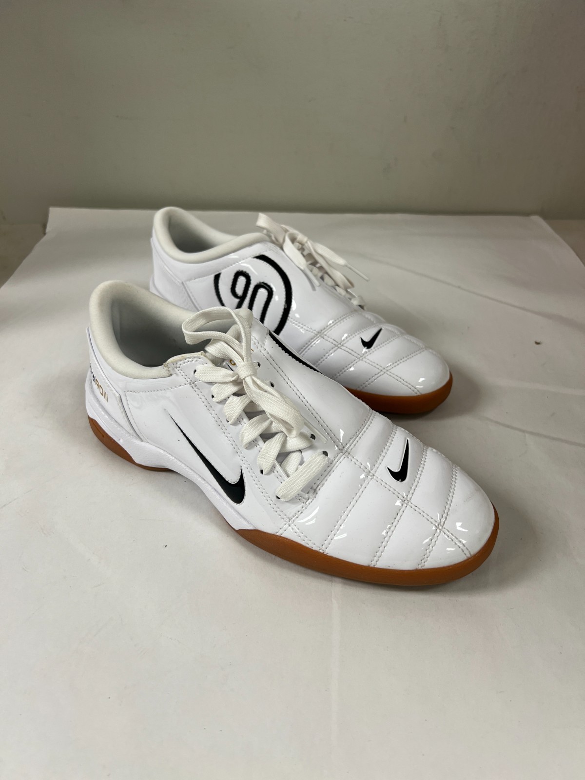 Women’s Nike Total 90 3 Patent White Black SZ 10 IB5666-100