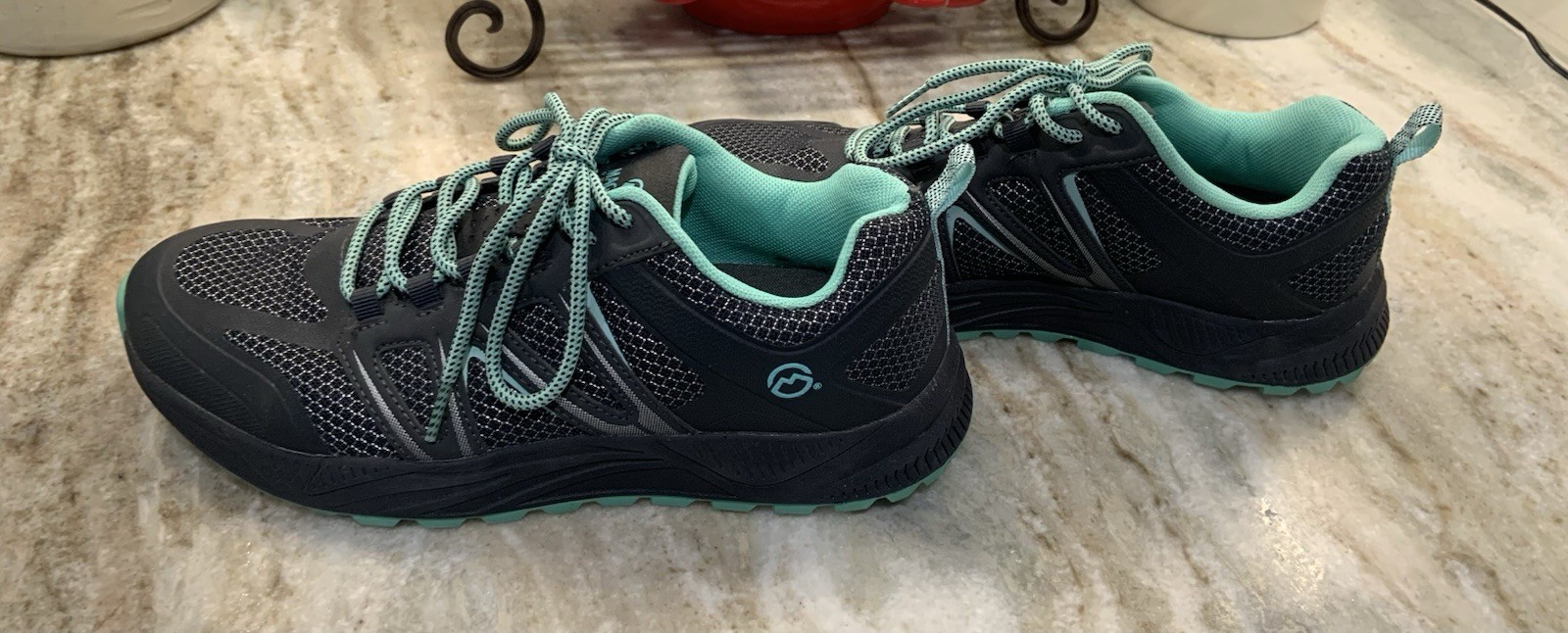 Magellan Outdoors Rollingwood Trail Running Shoes Black/Teal Women’s Size 9 B
