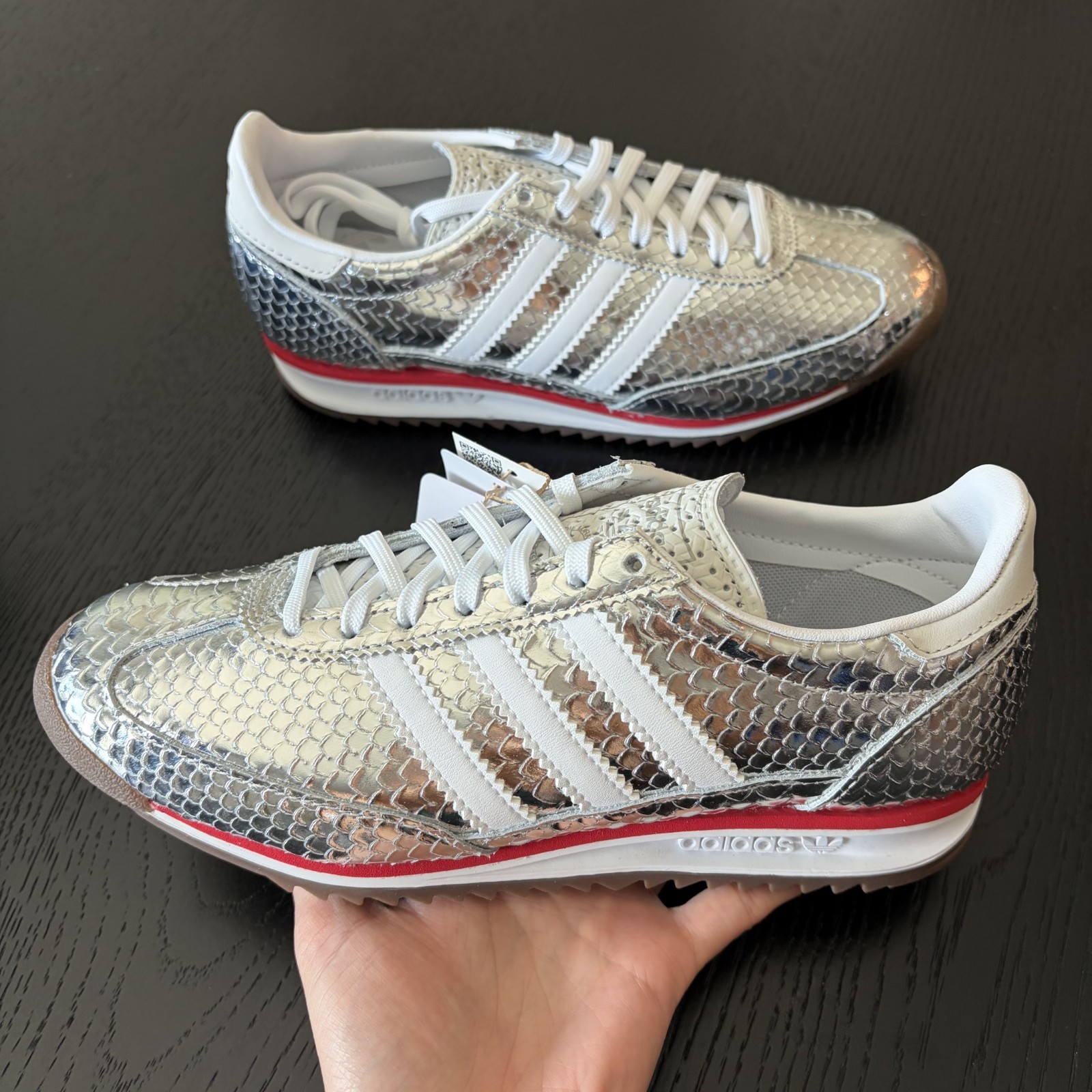 Adidas SL 72 OG ‘Silver Metallic’ White Red (IH9171) Women’s NEW – Multi size