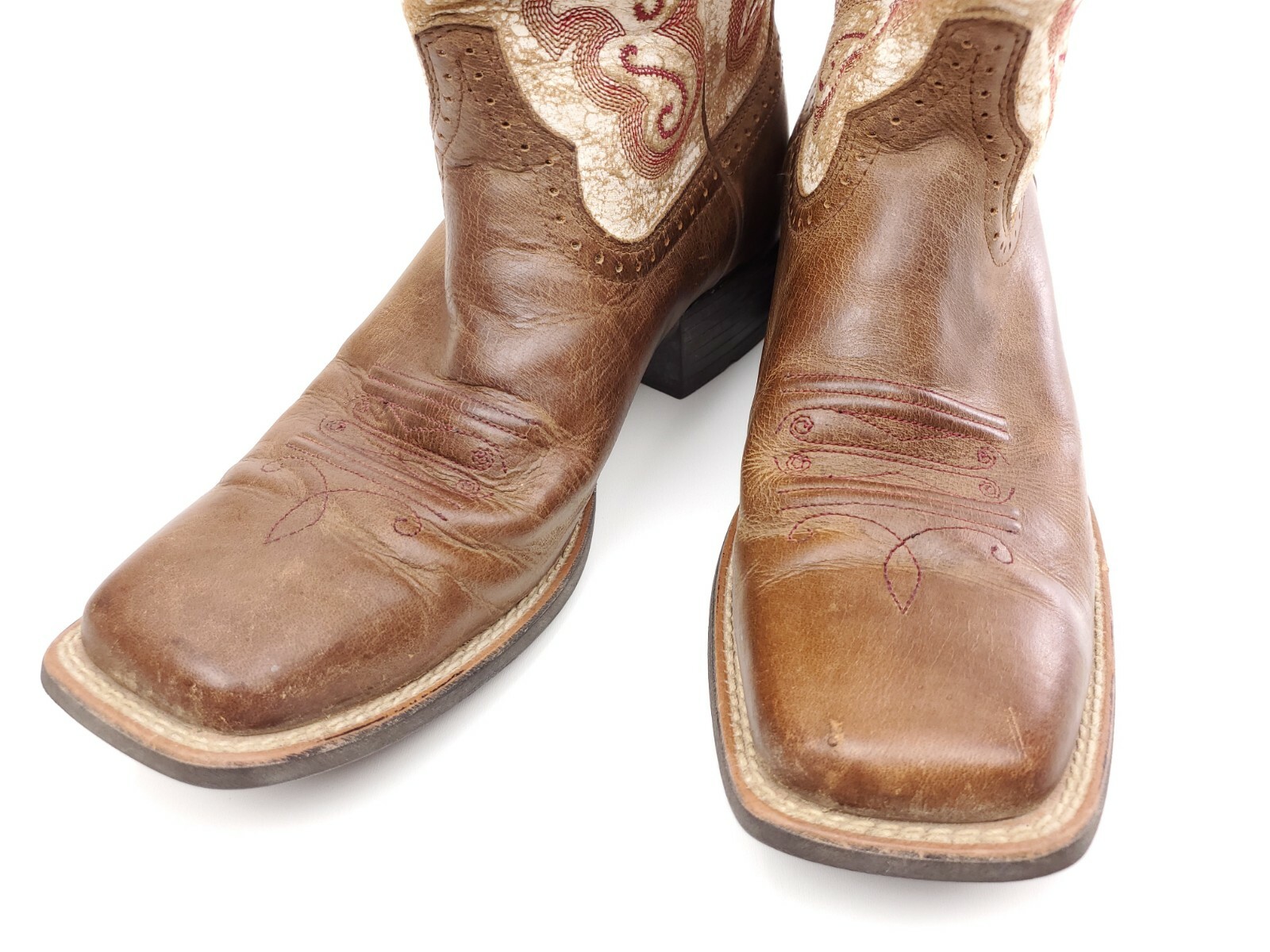 Ariat 10015318 Quickdraw 11″ Brown Size 8.5 B Distressed Square Toe Boot