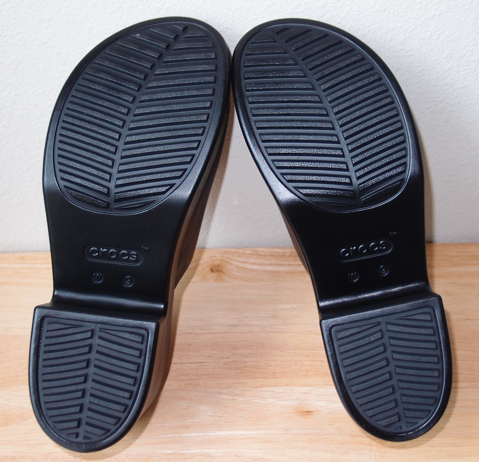 Crocs BROOKLYN Slide Heels Wedge❤️RARE❤️ Black ❤️LiteRide Tech❤️NWOT SIZE 9W❤️
