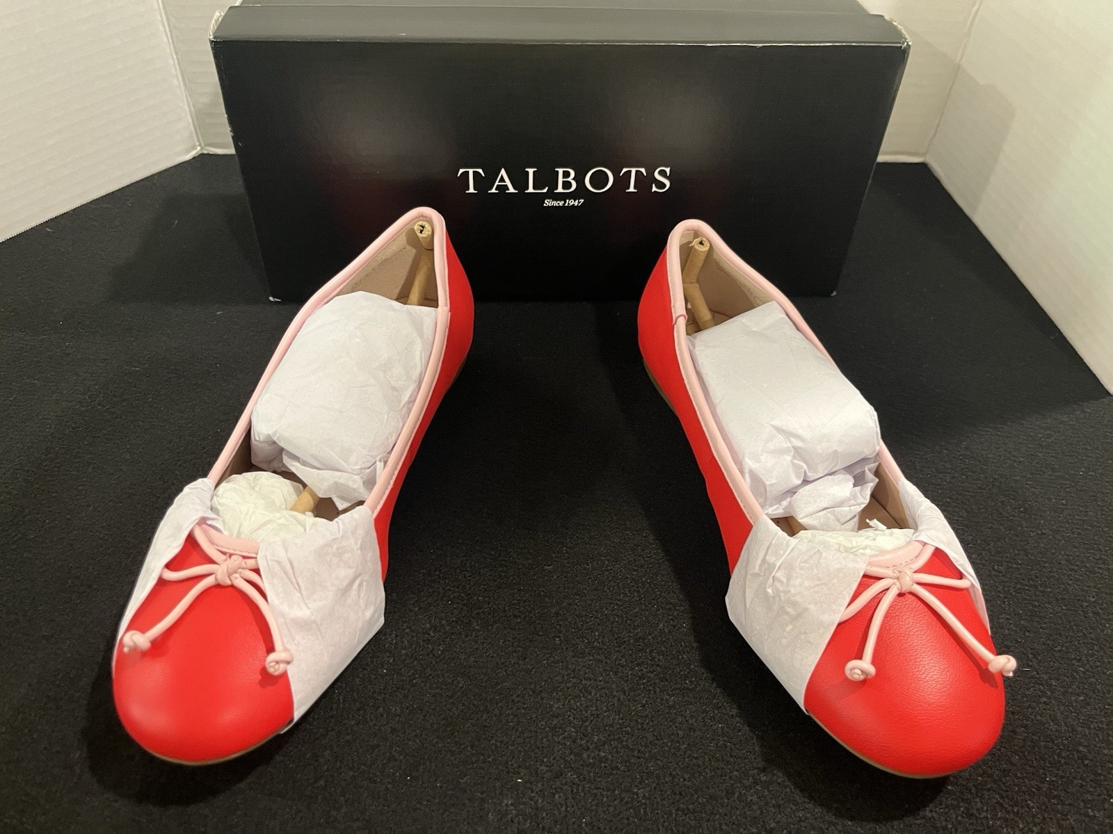Talbots Ballet Flats Brand New in Box Size 6 1/2 Red Pepper Blair