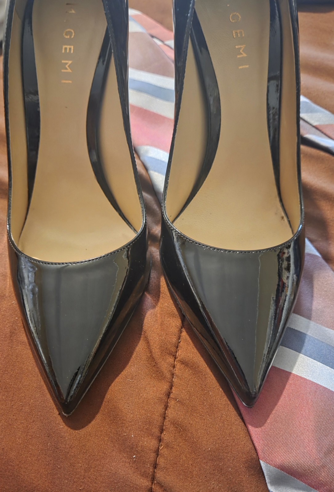 M. GEMI BLACK STILETTO, SIZE 39 (US 8.5) – See SIZE Chart