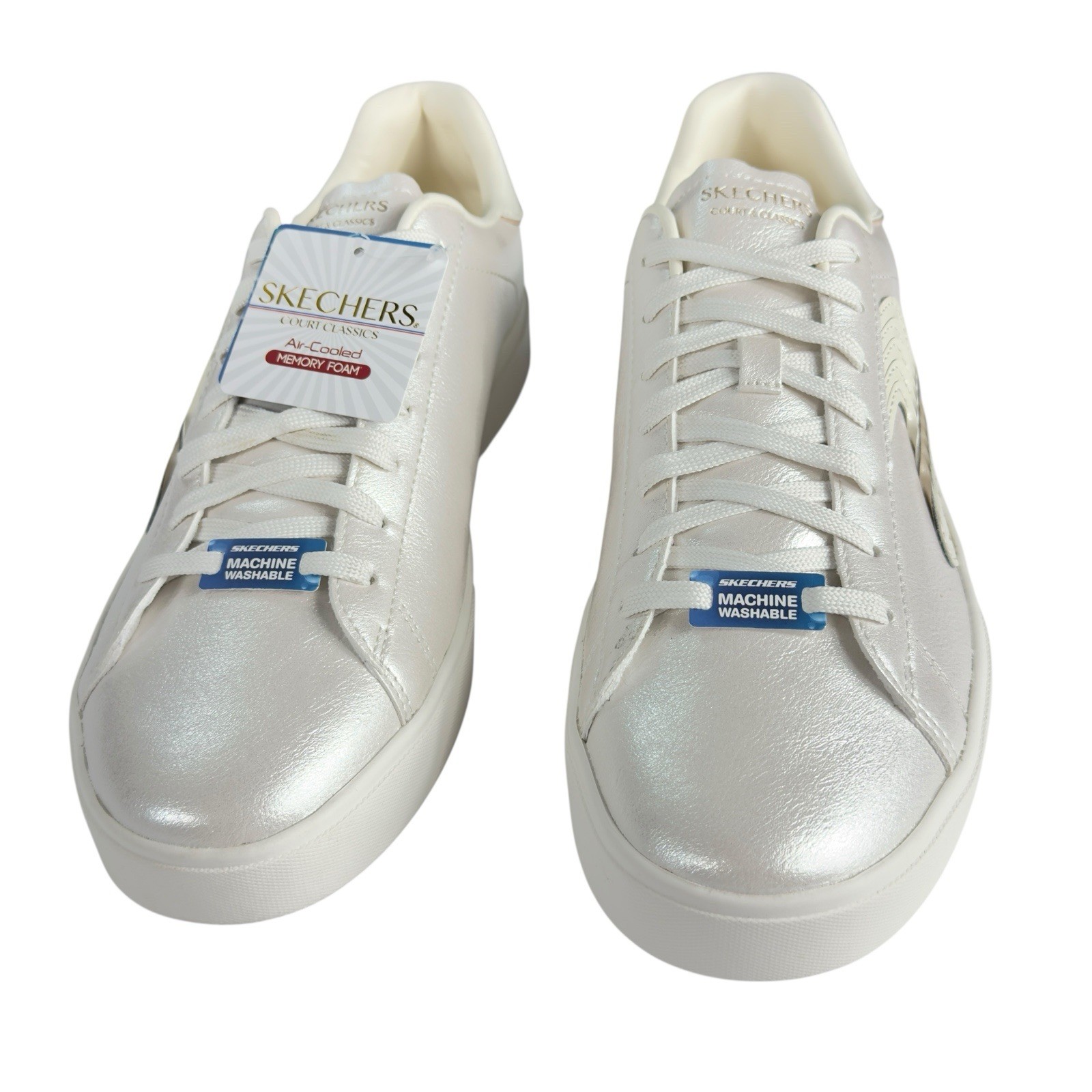 Skechers Eden LX Slight Shimmer Women’s 10 Off-White Sneaker Memory Foam 185057