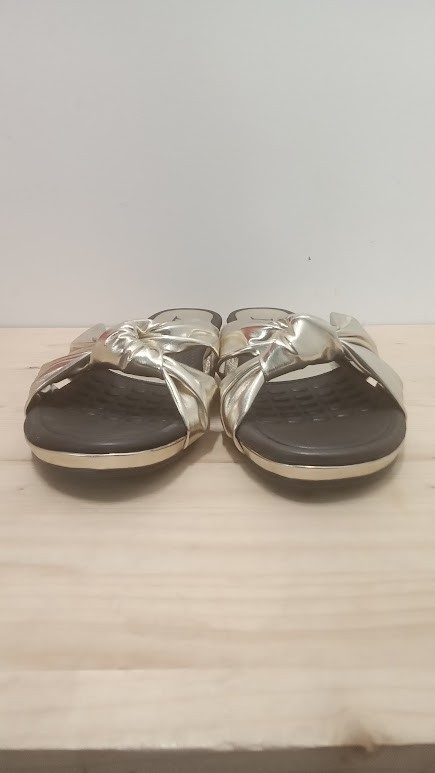 NIB Gold Womens Bellini Slip On Tabby Sandals Size 10 W