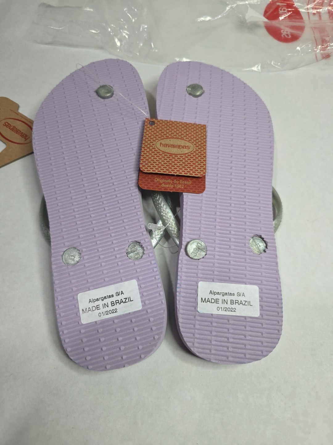 Havaianas Women’s Slim Palette Glow Flip Flop Sandals Quiet Lilac W 9/10 New
