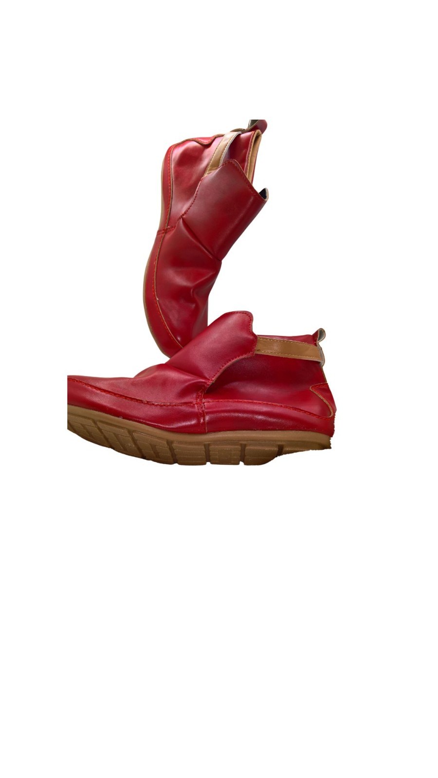 ANKLE CASUAL EVERYDAY BOOTIES IN COLOUR RED SIZE 40