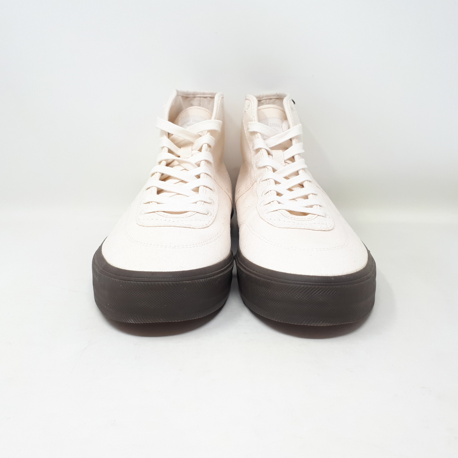 Vans Crockett High Decon Cream White Brown Skate Authentic Shoe Sneaker Mens NEW