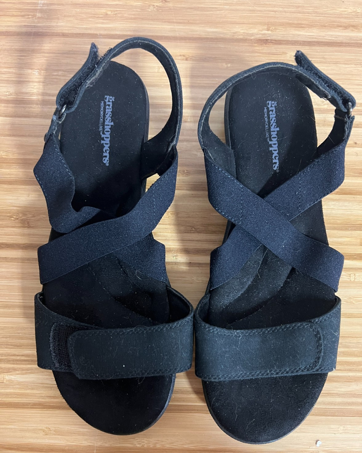 Grasshoppers Memory Deluxe Sandals Women’s US 8.5M Black