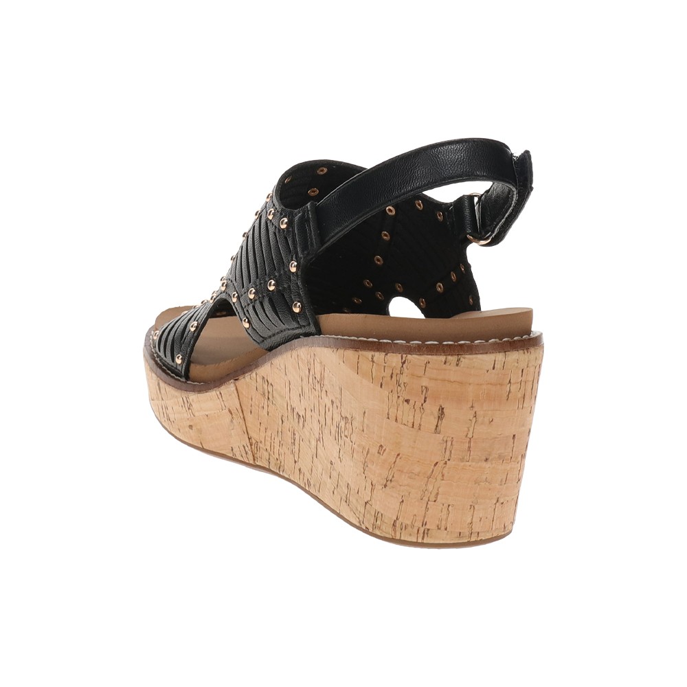 Corkys Can We Go Wedge Slingback Womens Black Casual Sandals 41-0660-BLCK