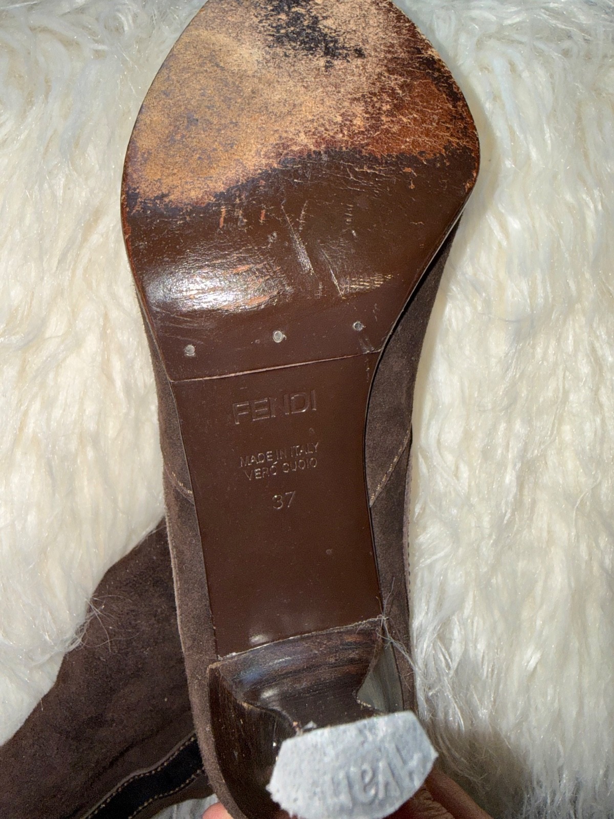 Authentic Fendi Brown Suede Boot Size 7