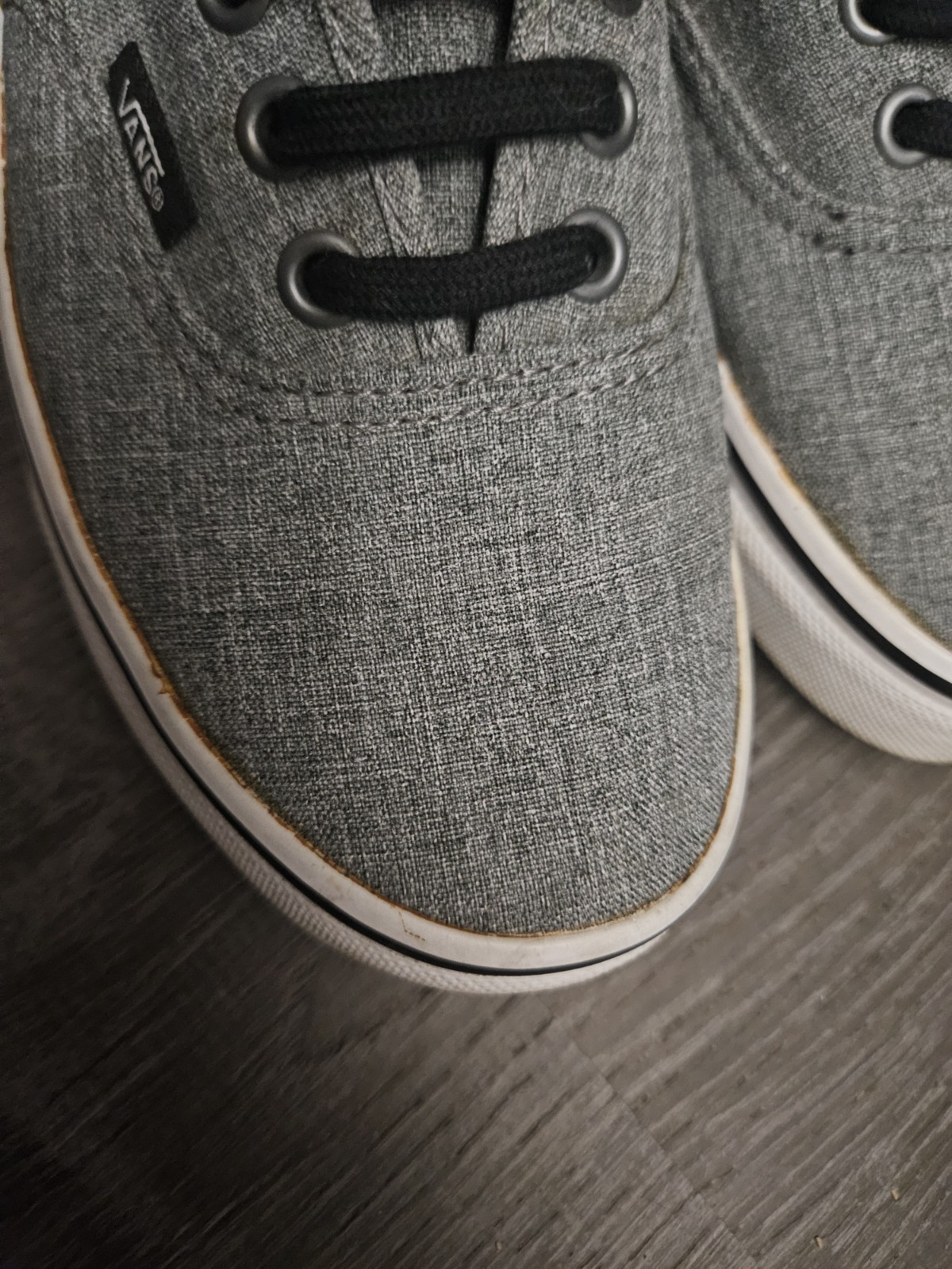 Vans Authentic Lo Pro Gray Chambray Shoes Womens 6 Mens 4.5 TB4R Low Top Sneaker